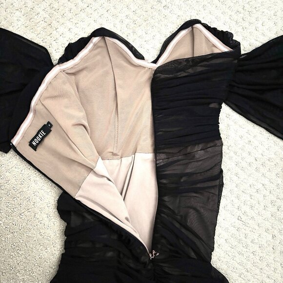 Nookie Dita Black Strapless Mesh Gown Women’s Size Medium Dress - Picture 10 of 10